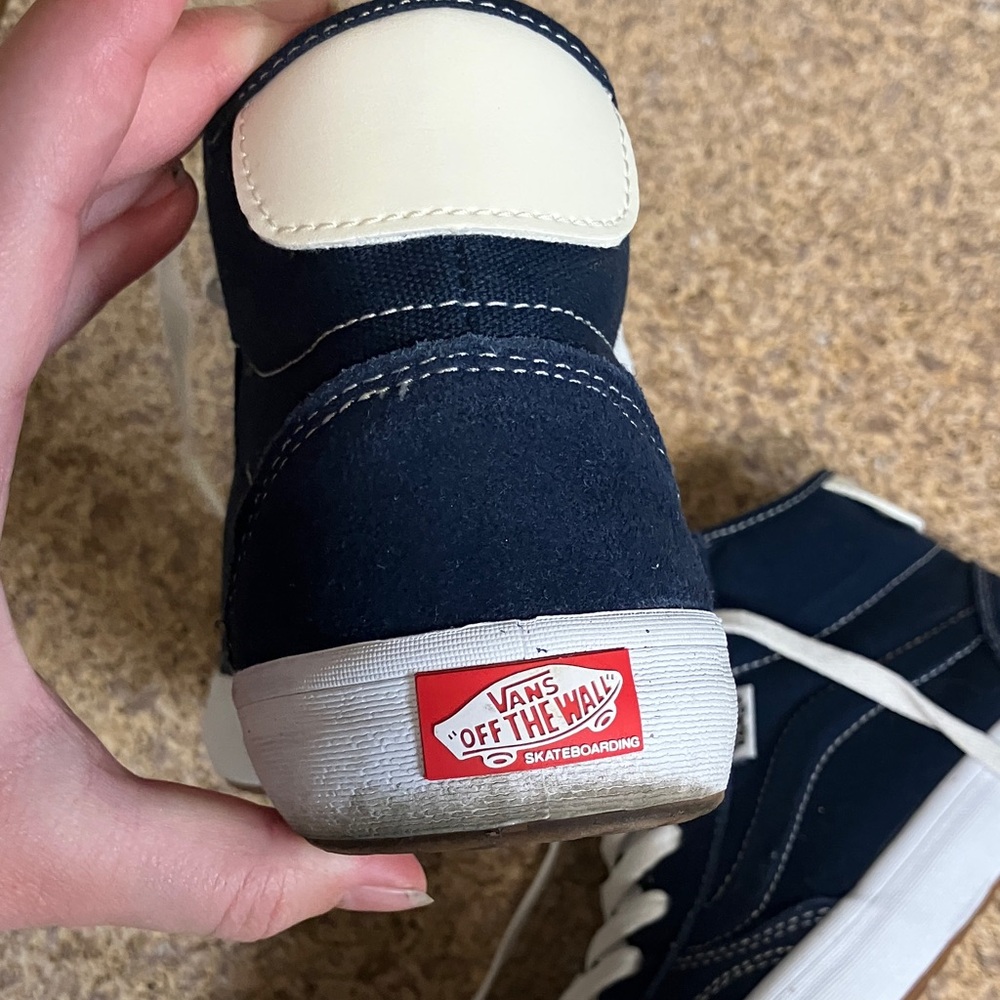 Vans Men's Navy High-Top Sneakers - Picture 7 of 9